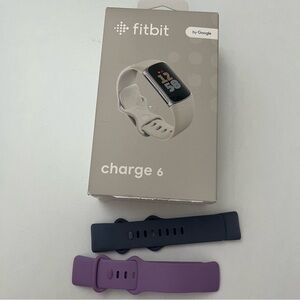 Fitbit charge 6- porcelain/ silver aluminum